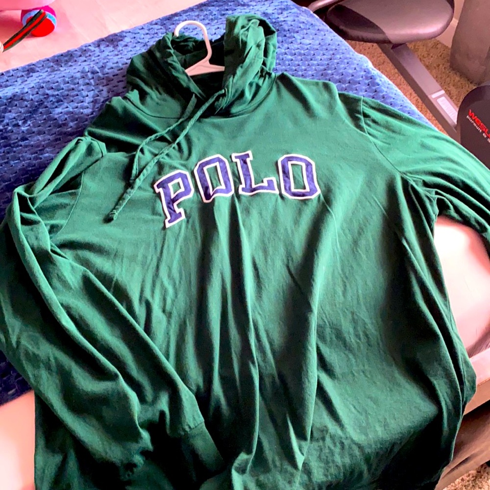 long sleeve tee, with hoodie. 100% cotton